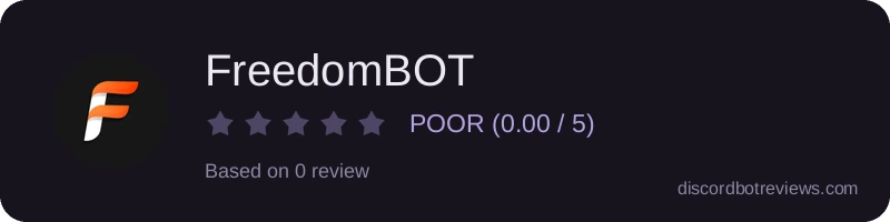 Rating widget preview for FreedomBOT