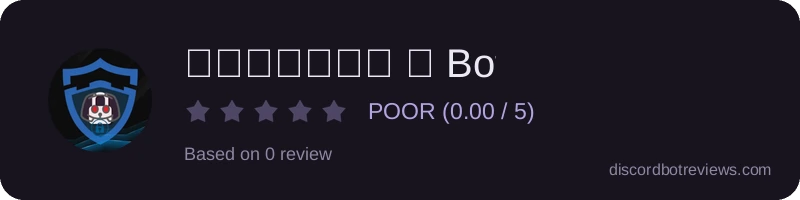 Rating widget preview for ℙℝ𝕆𝕋𝔼ℂ𝕋 🛡 Bot