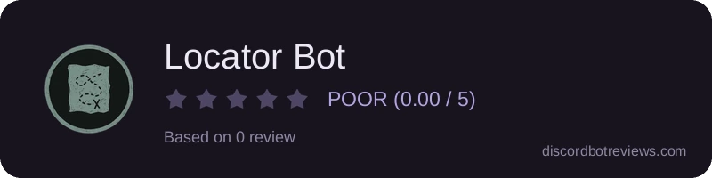 Rating widget preview for Locator Bot