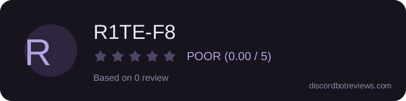 Rating widget preview for R1TE-F8