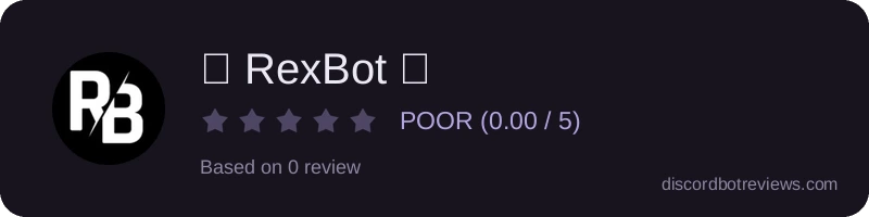 Rating widget preview for 🚨 RexBot ⇝