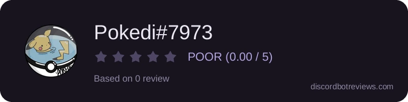 Rating widget preview for Pokedi#7973
