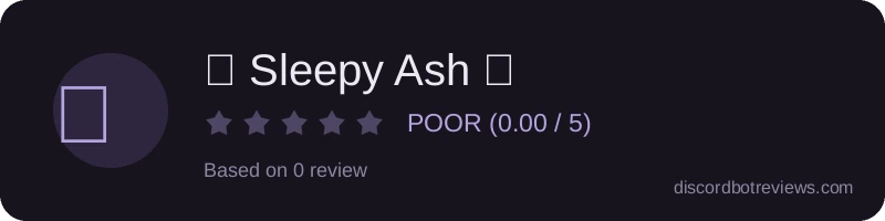 Rating banner for 眠 Sleepy Ash 眠