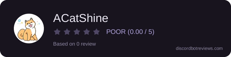 Rating widget preview for ACatShine