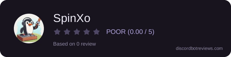 Rating widget preview for SpinXo