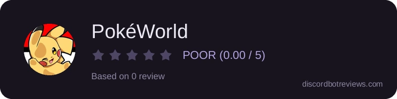 Rating widget preview for PokéWorld