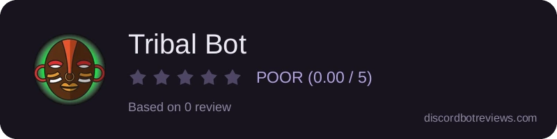 Rating widget preview for Tribal Bot