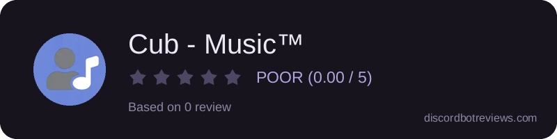 Rating widget preview for Cub - Music™