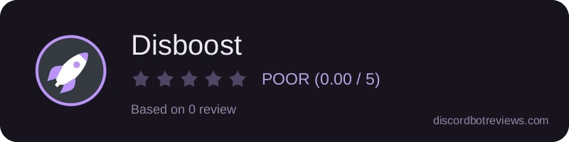 Rating widget preview for Disboost