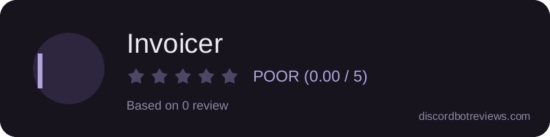Rating widget preview for Invoicer