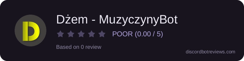 Rating widget preview for Dżem - MuzyczynyBot