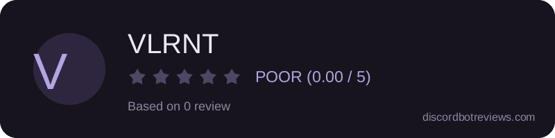 Rating widget preview for VLRNT