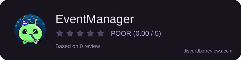 Rating widget preview for EventManager