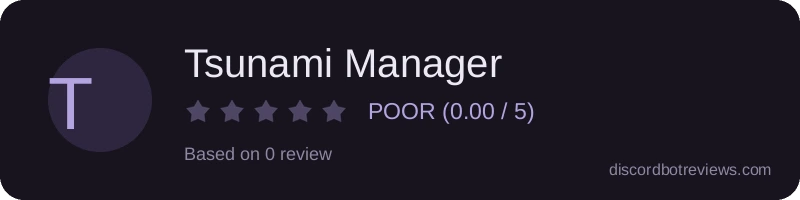 Rating widget preview for Tsunami Manager