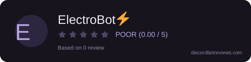 Rating widget preview for ElectroBot⚡