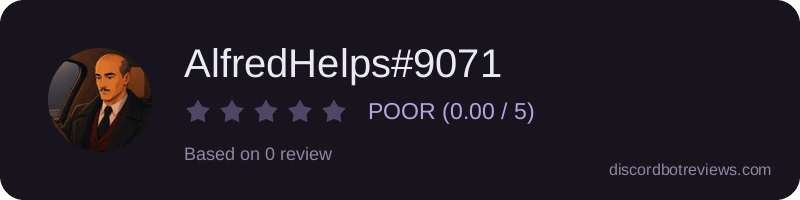 Rating widget preview for AlfredHelps#9071
