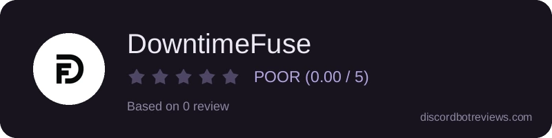 Rating widget preview for DowntimeFuse