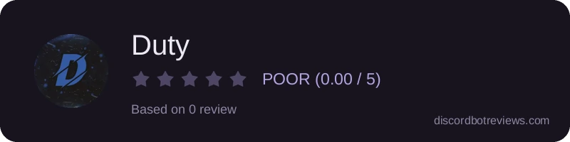 Rating widget preview for Duty