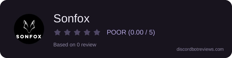 Rating widget preview for Sonfox