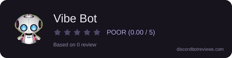 Rating widget preview for Vibe Bot