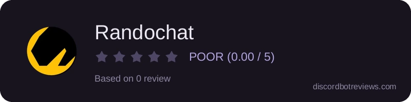 Rating widget preview for Randochat