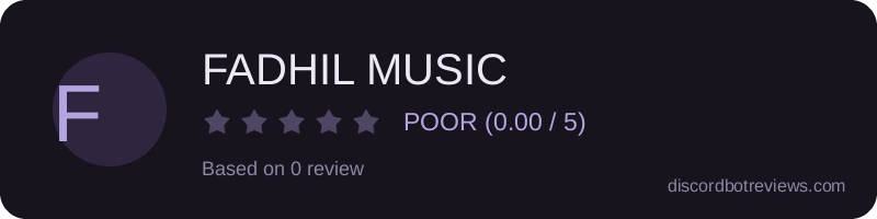 Rating widget preview for FADHIL MUSIC