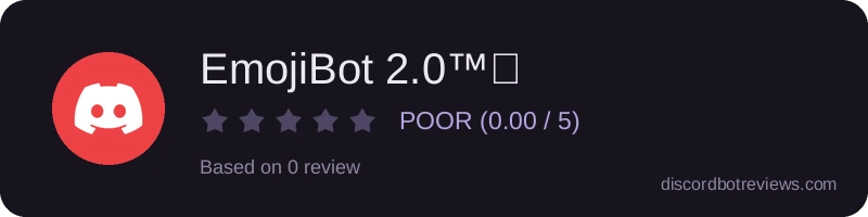 Rating widget preview for EmojiBot 2.0™️