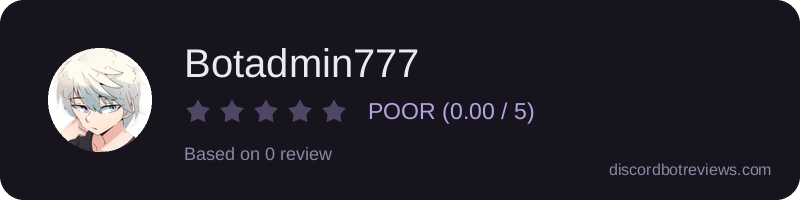 Rating widget preview for Botadmin777