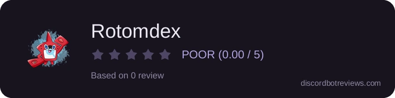 Rating widget preview for Rotomdex