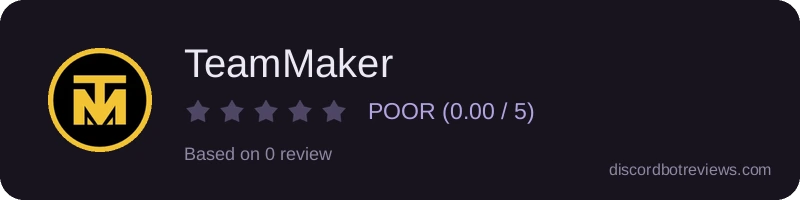 Rating widget preview for TeamMaker