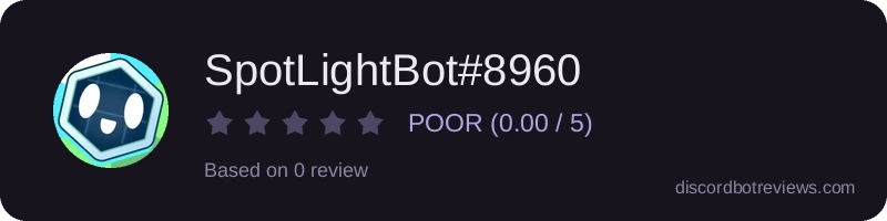 Rating widget preview for SpotLightBot#8960
