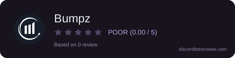 Rating widget preview for Bumpz