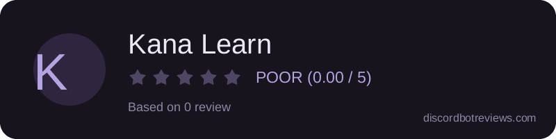 Rating widget preview for Kana Learn