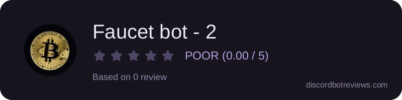 Rating widget preview for Faucet bot - 2