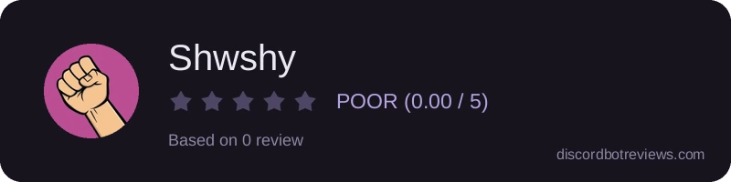 Rating widget preview for Shwshy