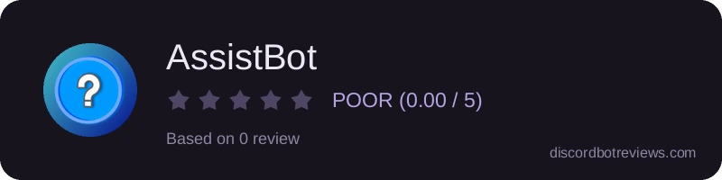 Rating widget preview for AssistBot