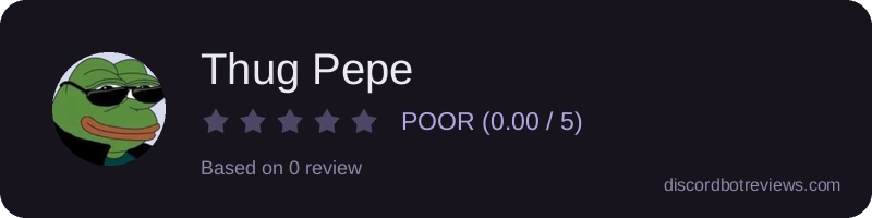 Rating banner for Thug Pepe