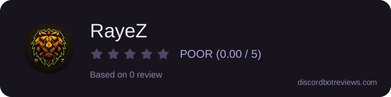 Rating widget preview for RayeZ