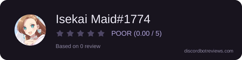 Rating widget preview for Isekai Maid#1774