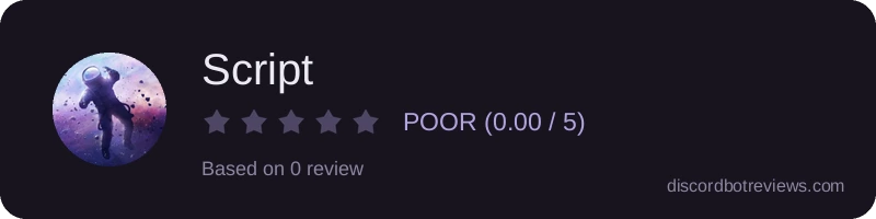 Rating widget preview for Script