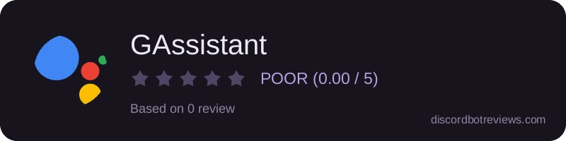 Rating widget preview for GAssistant