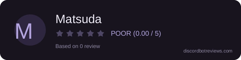 Rating widget preview for Matsuda