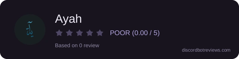 Rating widget preview for Ayah