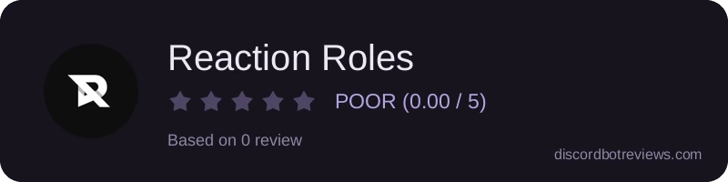Rating widget preview for Reaction Roles