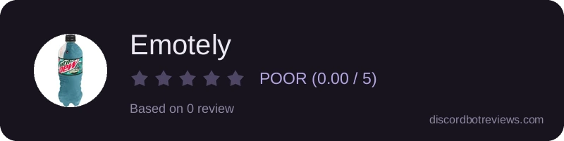 Rating widget preview for Emotely