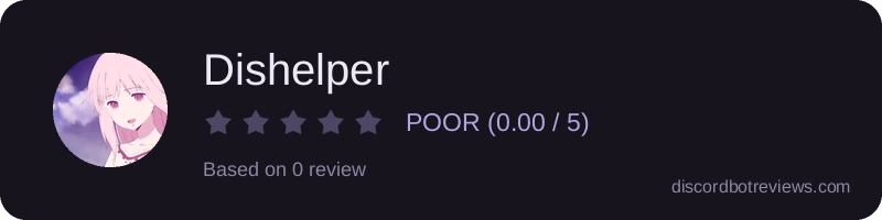 Rating widget preview for Dishelper