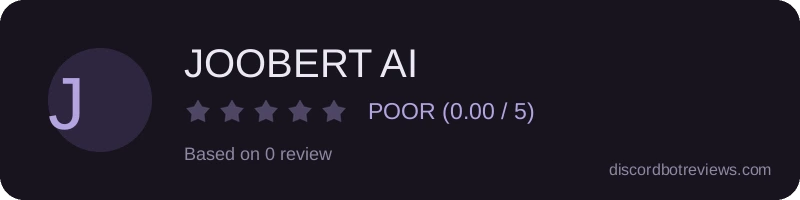 Rating widget preview for JOOBERT AI