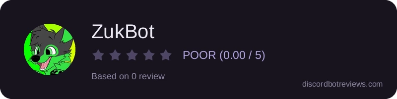 Rating widget preview for ZukBot