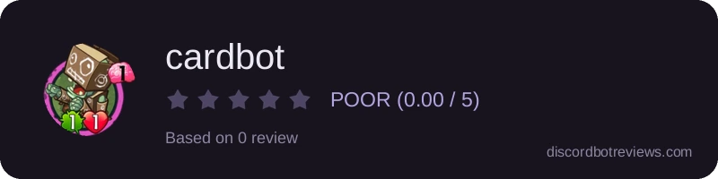 Rating widget preview for cardbot