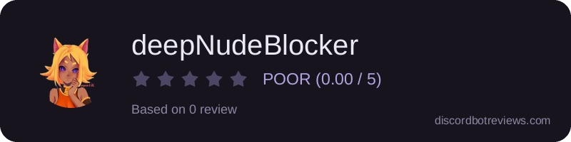 Rating widget preview for deepNudeBlocker